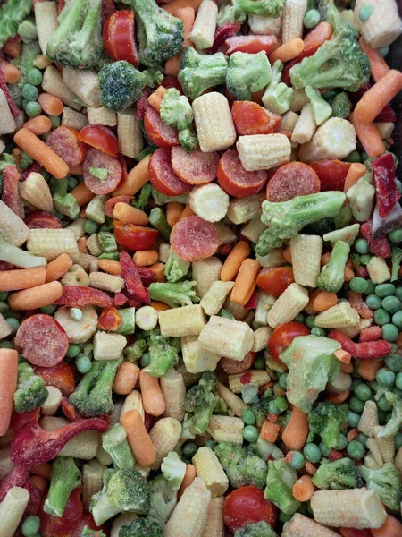 Nourriture Légumes Tranchés Congelés Semi Produits Culinaires Photo Haute Qualité — Photo