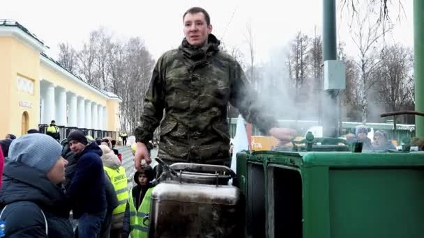 Nizhny Novgorod Russia Switzerland Park 2022 Campo Militar Cocina Del — Vídeo de stock