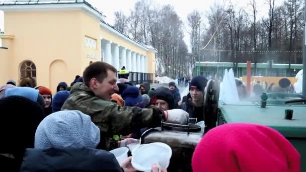 Nizhny Novgorod Russia Switzerland Park 2022 Military Field Kitchen Field — Stock Video