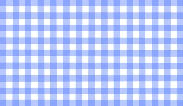 白色蓝色格子背景 平面设计的空间 检查纹理 经典的检查几何图案 传统装饰由彩色方块元素 经核对的背景摘要 — 图库照片