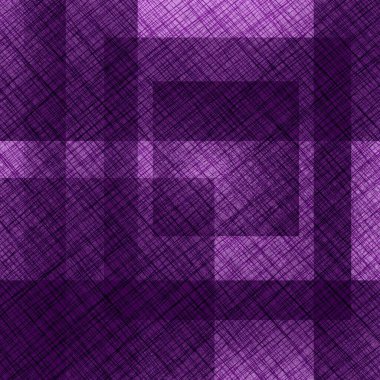 Bulanık, eğimli ve grunge dokulu mor eflatun arkaplan. Dikdörtgenlerin, karelerin ve düz çizgilerin geometrik deseni. Grafik tasarımı için kareli doku. Kavramsal fikirler için alan. Modern soyut arkaplan.