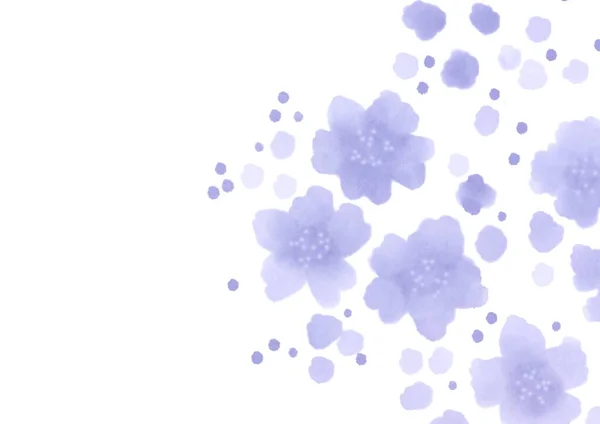 Сиреневый Белый Фиолетовый Фон Цветами Акварельная Текстура Старый Винтажный Фон — стоковое фото