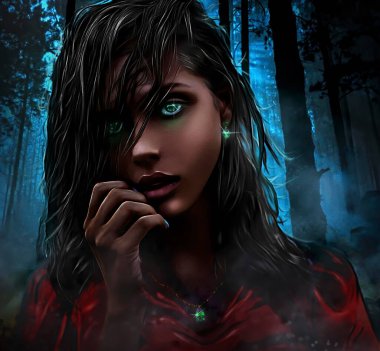 Ormanda gece cadısı.