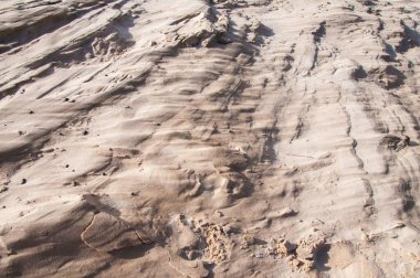 Sahildeki kumların güzel dokusu