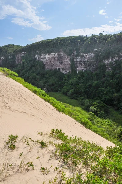 View Morro Dos Conventos Dunes Ararangua Brazil — Stockfoto