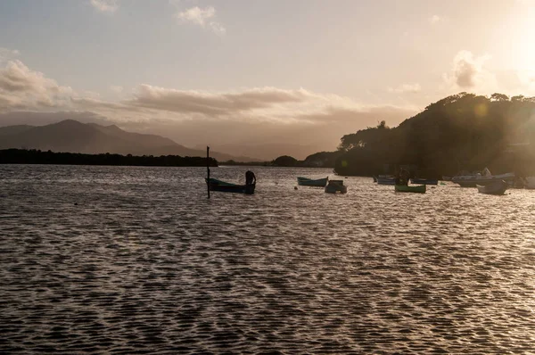 Guarda do Embau, Santa Catarina 'daki nehirde tekneler