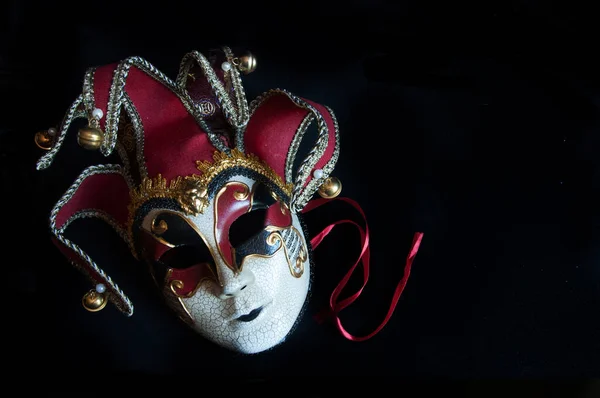 Carnaval Masker Zwarte Achtergrond — Stockfoto