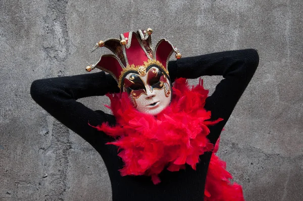 Personne Masquée Pour Carnaval Venise — Photo
