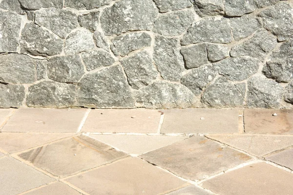 Two Stone Wall Background Sun — Fotografia de Stock