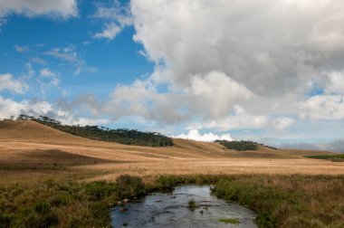 Brezilya 'daki dağlardan geçen nehir.