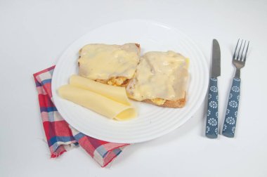 delicious welsh rarebit on the table