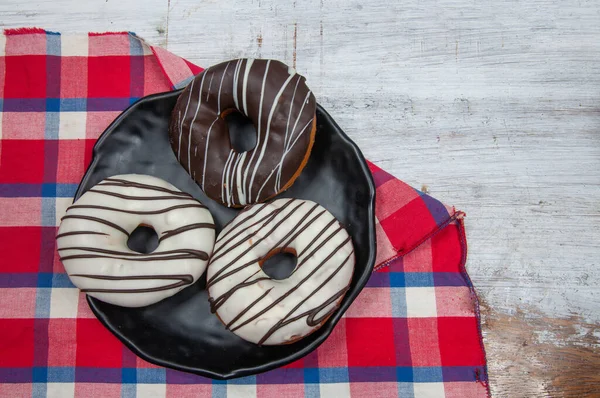 Deliciosos Donuts Mesa — Fotografia de Stock