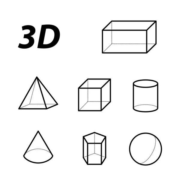 Geometri simgesi, beyaz arkaplanda eğitim koleksiyonundan izole edildi. Geometri simgesi modayı ve logo, ağ, uygulama ve UI için modern geometri sembolü. Geometri simgesi basit bir işaret koydu. 3d