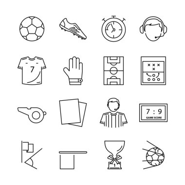 Futbol ikonu spor koleksiyonundan beyaz arkaplanda izole edildi. Futbol ikonu modayı belirledi ve logo, web, uygulama, UI için modern futbol sembolü. futbol simgesi basit işaret.