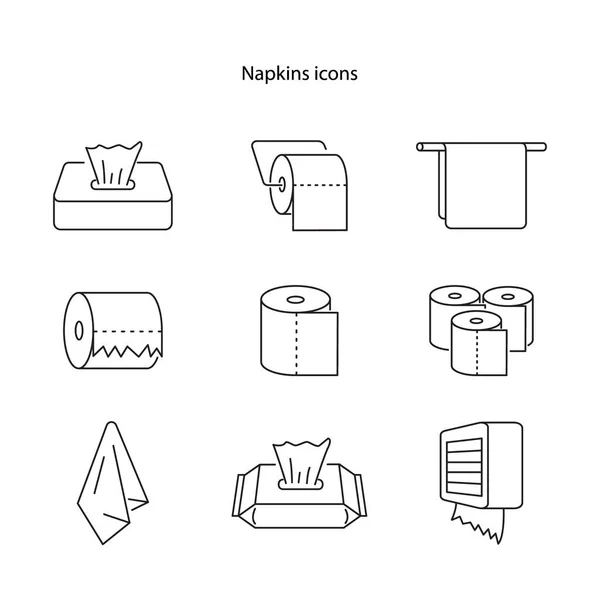 Serviettensymbole Gewebepapierschachtel Symbol Wischt Symbole Vektor Symbol Neumorphic White User — Stockfoto