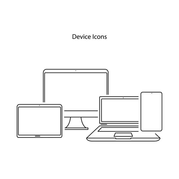 Aygıt simgesi beyaz arkaplanda izole edildi. Aygıt simgesi moda ve logo, web, uygulama ve UI için modern aygıtlar sembolü. akıllı aygıtlar simgesi basit işareti.