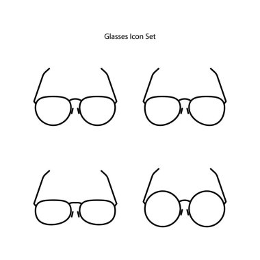 Gözlük simgesi beyaz arkaplanda izole edildi. Gözlük simgesi ince çizgi çizgisi logo, ağ, uygulama ve UI için doğrusal gözlük sembolü. gözlük simgesi basit işaret.