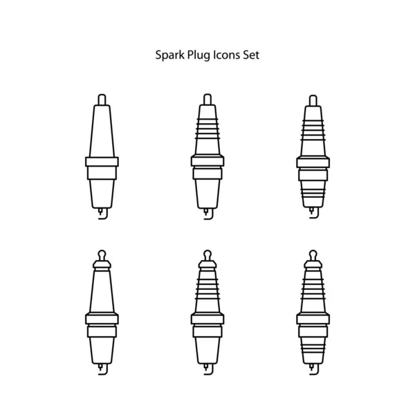スパークプラグのアイコンは白地に隔離されてる スパークプラグアイコン細線アウトラインロゴ ウェブ アプリ Uiの線形スパークプラグシンボル スパークプラグアイコンシンプルなサイン — ストック写真