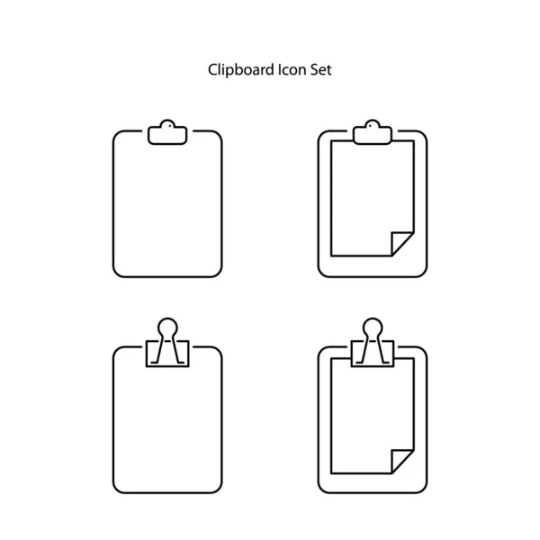 아이콘은 배경에 분리되어 있습니다 클립보드 아이콘얇은 클립보드 기호를 개요한다 클립보드 — 스톡 사진