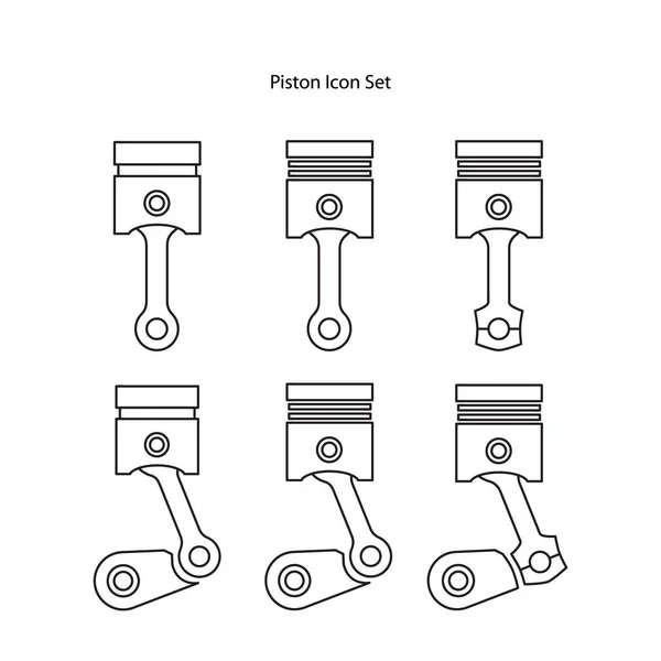 piston simgesi beyaz arkaplanda otomobil yarışı koleksiyonundan izole edildi. piston simgesi. Logo, ağ, uygulama ve UI için çizgisel ana hat piston sembolü. piston simgesi basit işareti.