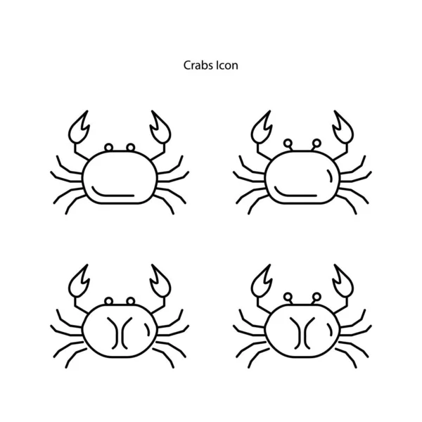 crab icon isolated on white background from gastronomy collection. crab icon thin line outline linear crab symbol for logo, web, app, UI. crab icon simple sign. crabs icon set