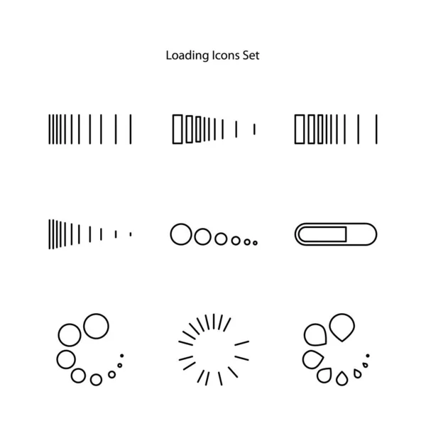 Symbole Laden Fortschrittsbalken Für Upload Download Runde Prozess Für Website — Stockfoto