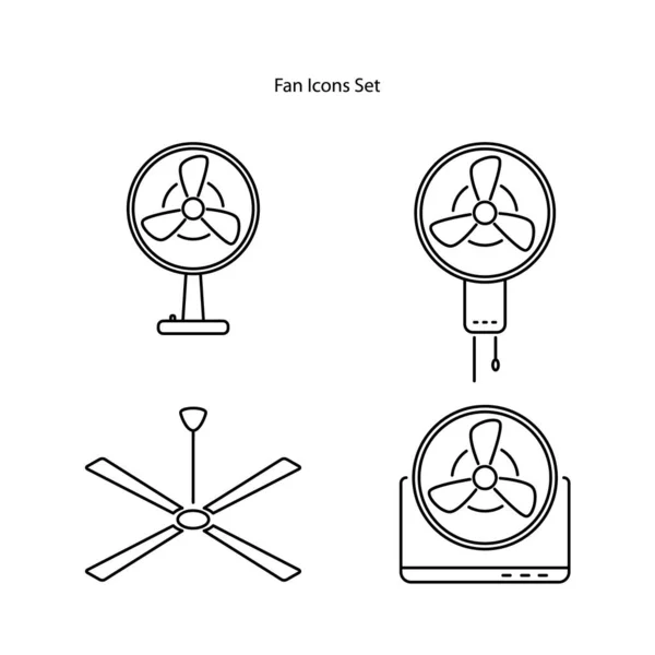 Іконки Вентилятора Встановлені Ізольовані Білому Тлі Колекції Стоп Вірусів Значок — стокове фото