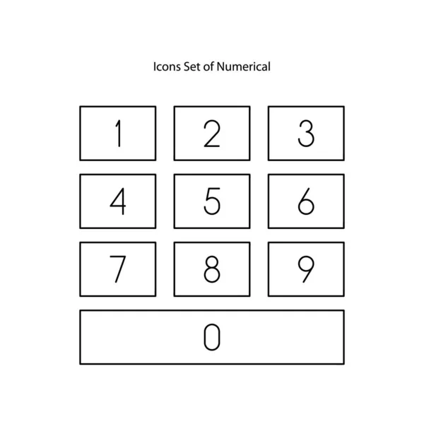 Numéros Numéral Titre Collection Icônes Set Deux Trois Quatre Cinq — Photo