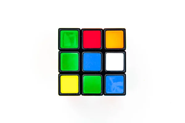 2019年7月17日 Rubik Cube Rubik Cube Top View Isolated Rubik Cube — 图库照片