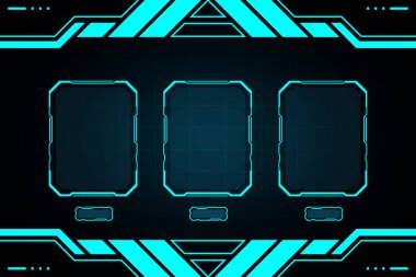 Oyun ui arayüzü dijital iş için soyut teknoloji tasarımı.