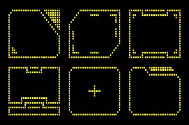 Soyut sarı kare çerçeve teknolojisi gelecekteki arayüz hudu .