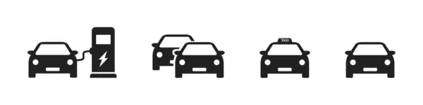 Auto Symbole Auf Weißem Hintergrund — Stockvektor