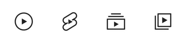 아이콘을 재생합니다 벡터의 — 스톡 벡터