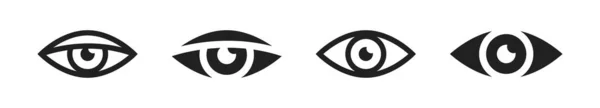 Eye Icon Set Vector Isolated Illustration Eyes Symbol Collection — Stockvektor