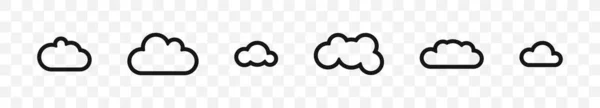 Cloud Icon Set Vector Isolated Illustration Clouds Icons Collection — 图库矢量图片