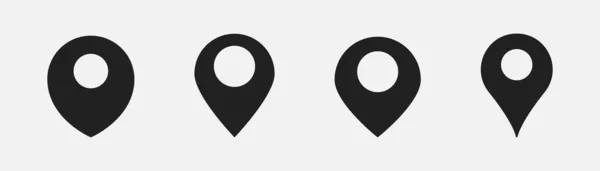 Location Pin Icon Set Vector Isolated Illustration Map Pin Map — ストックベクタ