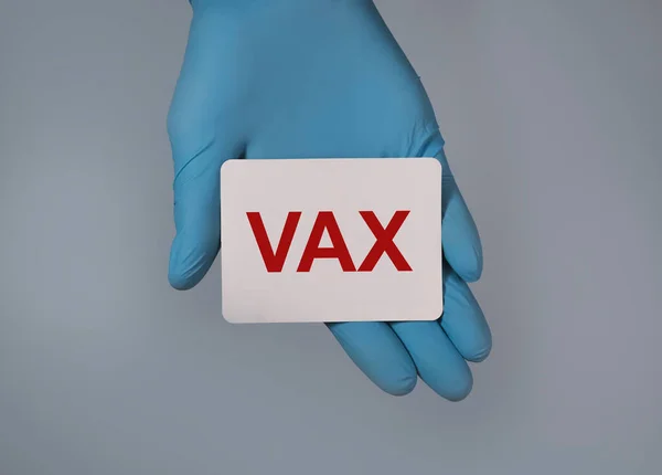 Palabra Vax. Concepto de vacunación médica — Foto de Stock
