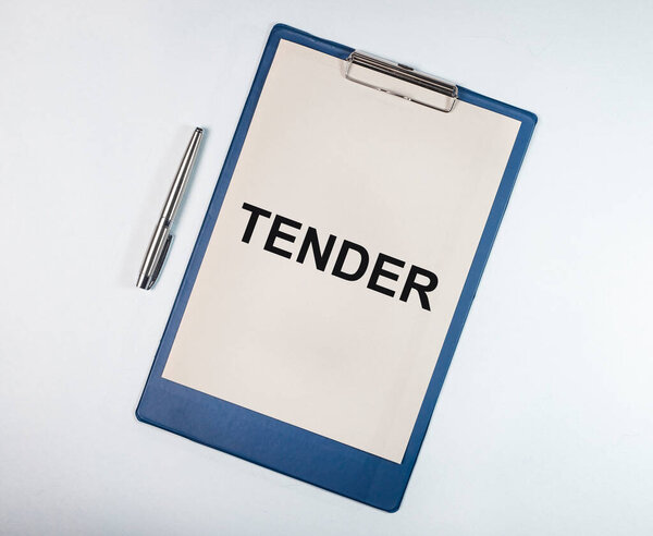 Бизнес-тендер, предложение о закупках. Слово на бумаге