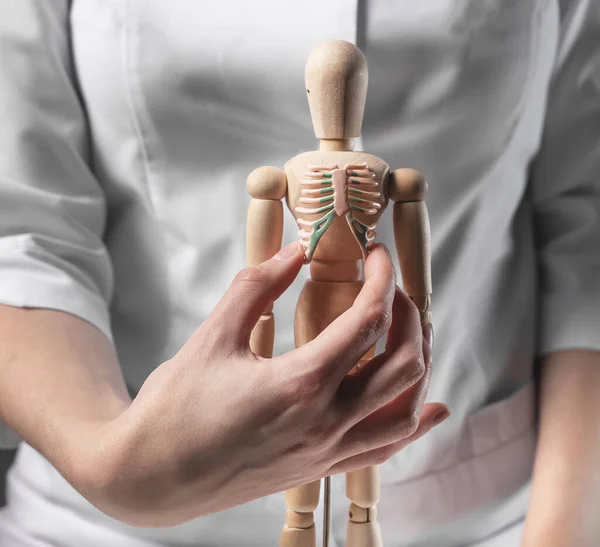 Concepto de enfermedad torácica y costillas. Control de radiología — Foto de Stock