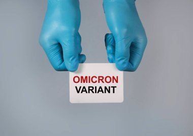 Koronavirüsün Omicron versiyonu. Kağıt üzerinde kelime