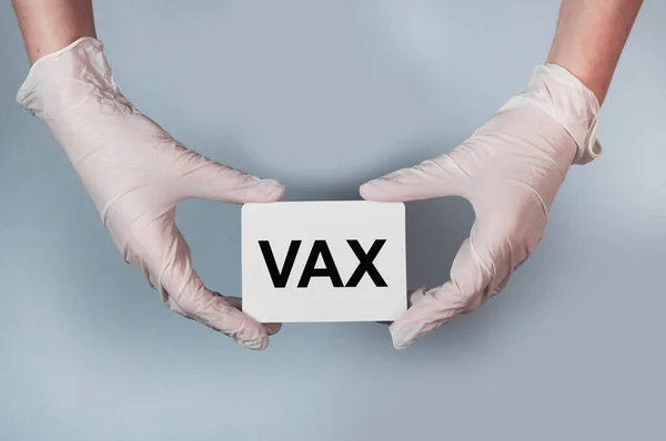 Vax kelimesi. Tıbbi aşı kavramı — Stok fotoğraf
