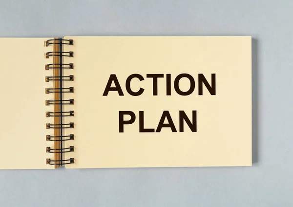 Concepto del plan de acción. Manual de planificación empresarial —  Fotos de Stock