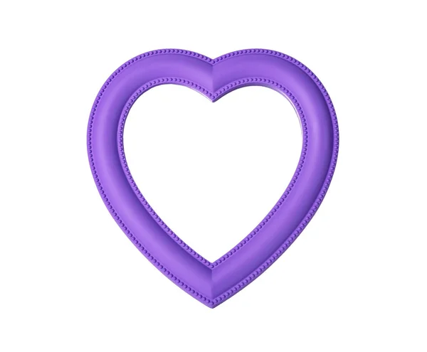 Corazón violeta aislado sobre fondo blanco. Concepto de San Valentín —  Fotos de Stock