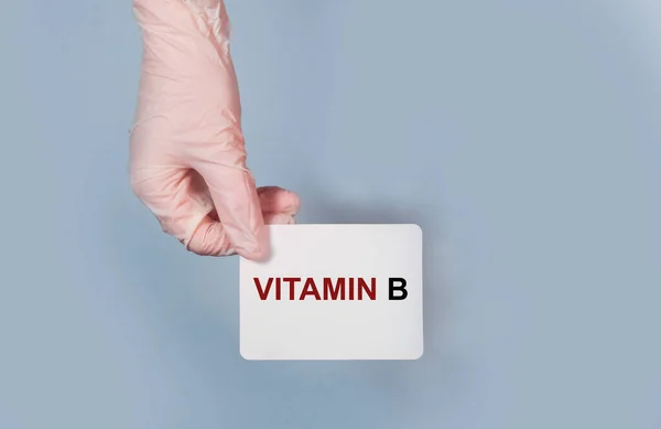 Testo di vitamina B su carta. concetto di salute — Foto Stock