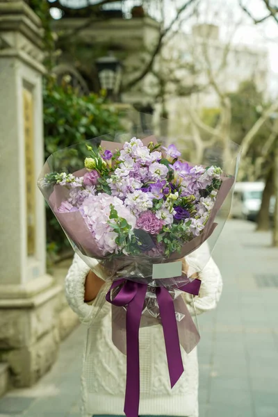 Decorações Florais Flores Floristas Verdura — Fotografia de Stock