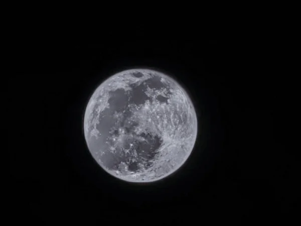 Natt Rund Måne Måne Solsystemet — Stockfoto
