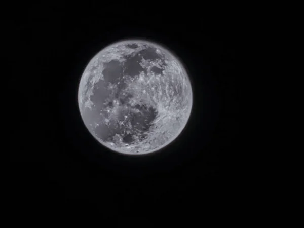 Ніч Круглий Місяць Місяць Сонячній Системі — стокове фото