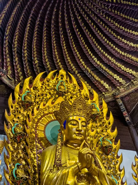 Longhua Templom Buddha Szobor Sanghaj Kína — Stock Fotó