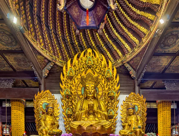 Longhua Temple Buddha Staty Shanghai Kina — Stockfoto