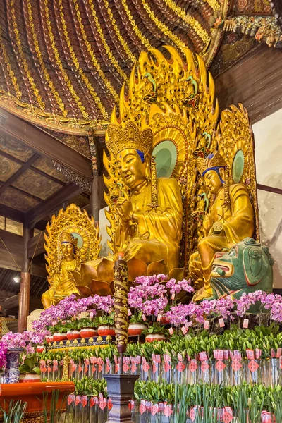 Longhua Temple Buddha Statue Shanghai China — Stok fotoğraf